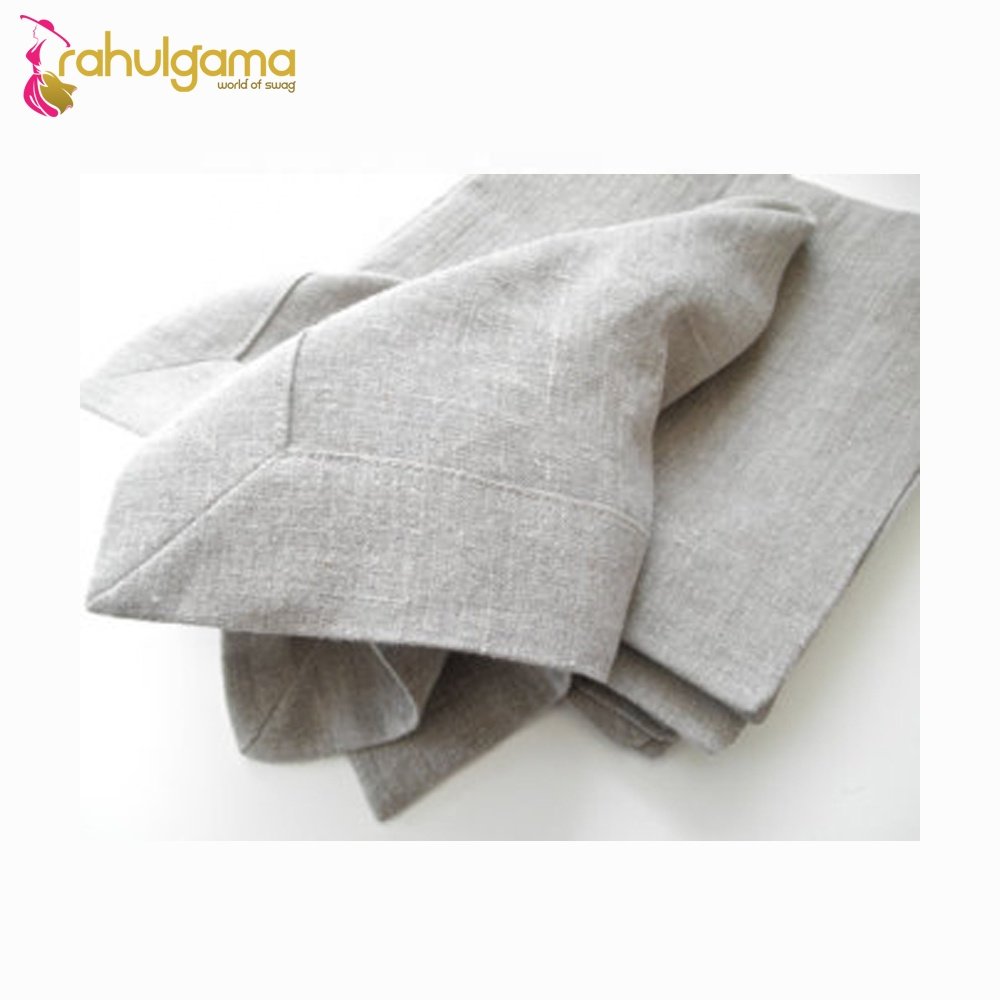 100% French Linen Napkins White with Embroidery Big Sale for Hotels/Parties/Weddings Restaurant Flax Linen Napkins Kitchen Use