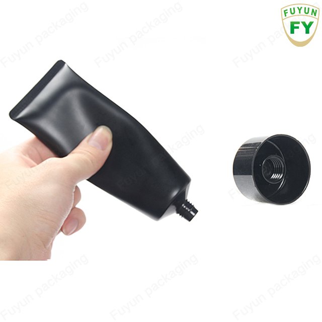 Fuyun 40ml 100ml 120ml Black Square Cream Jar Glass Pump Bottles Glass Empty Cosmetics Body Lotion Container Bottles with Pump