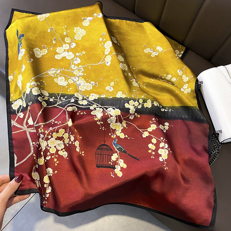 mulberry silk Printing Logo Custom Square shawl Scarf Hip Hop Multifunctional Handkerchief Headband Turban silk Bandanas