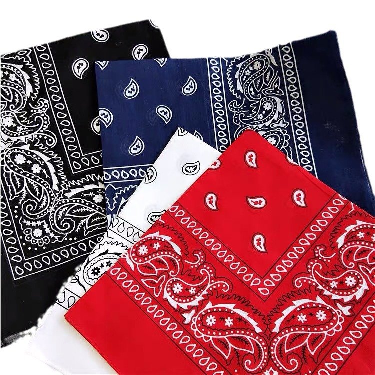 custom wholesale face flag specifications low price rainbow paisley bandana printing scarf design Handkerchief