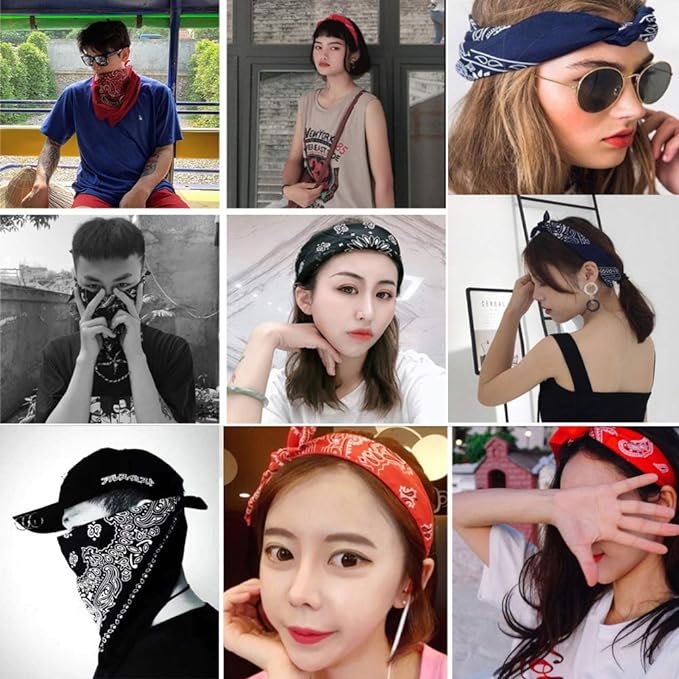 BSBH Wholesale 100% Cotton Paisley Pattern Women's Ethnic Bandanas Popular Handkerchiefs on Sale