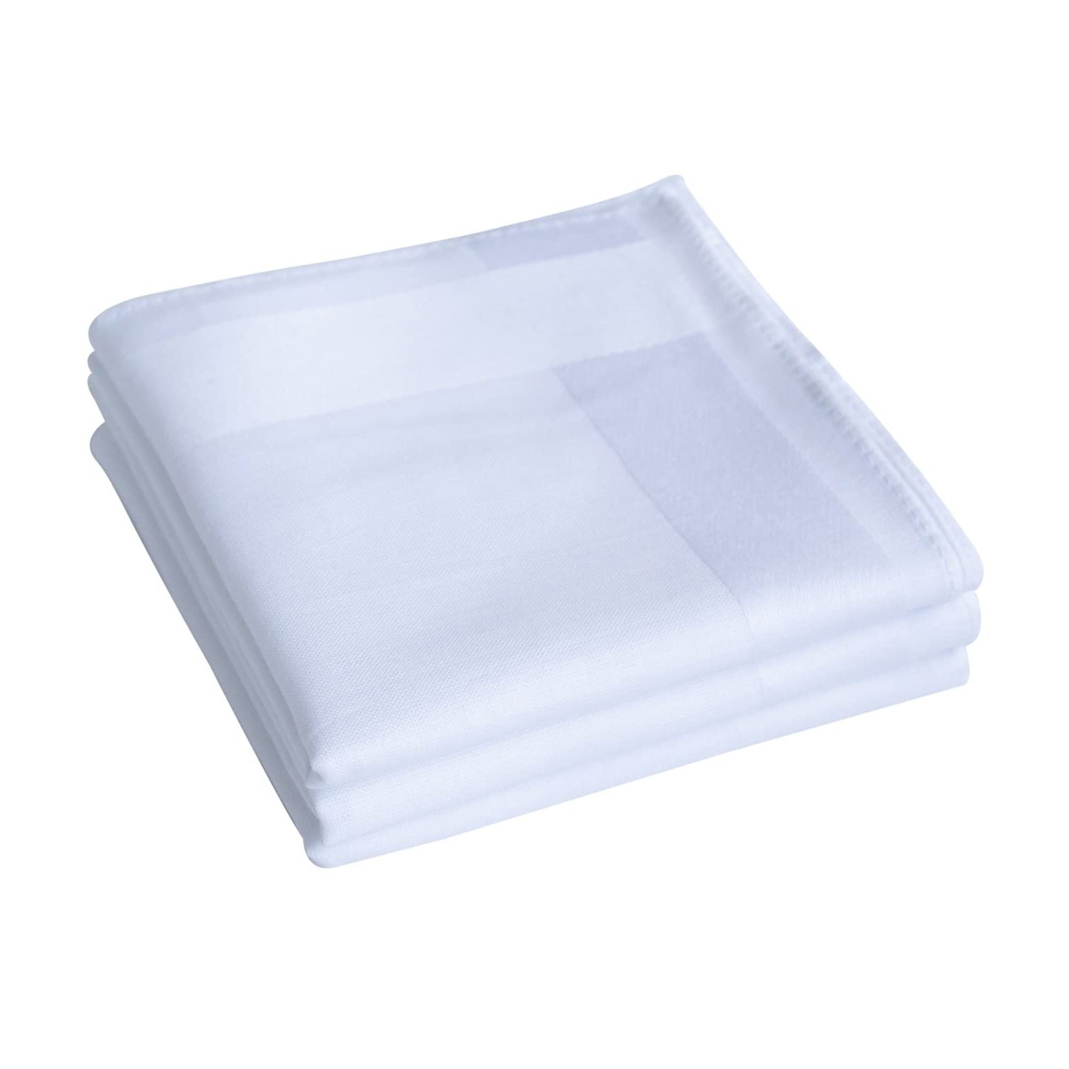 Bulk Wholesale High Quality 40S Men's Handkerchief Custom Plain White 100% Cotton Handkerchiefs Soft White Hankies Pocket Square