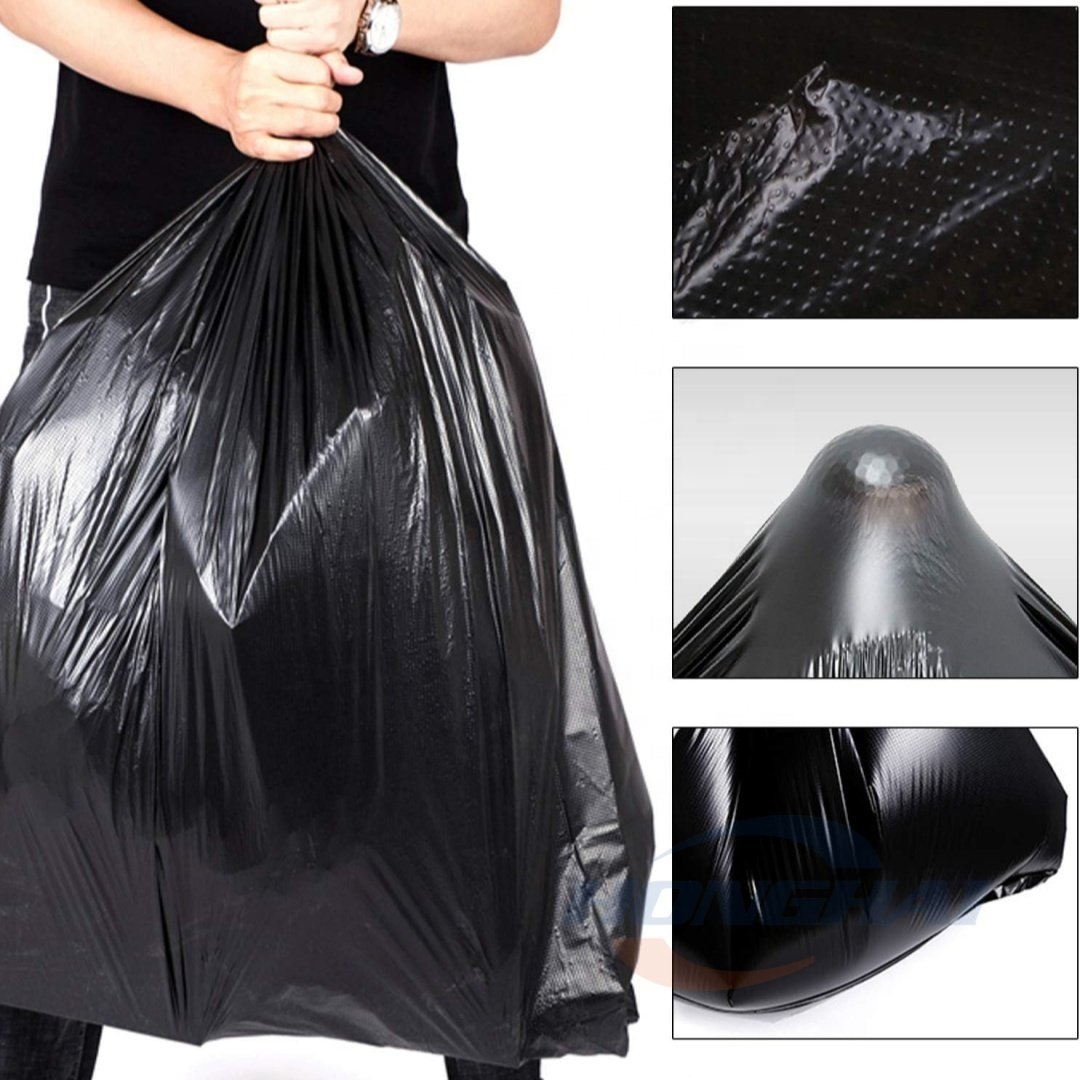 65 Gallon large Black Heavy Duty Trash Can Liners,Trash bags Garbage Bags for Indoor and Outdoor,High-quality Liner Bags 47X51IN