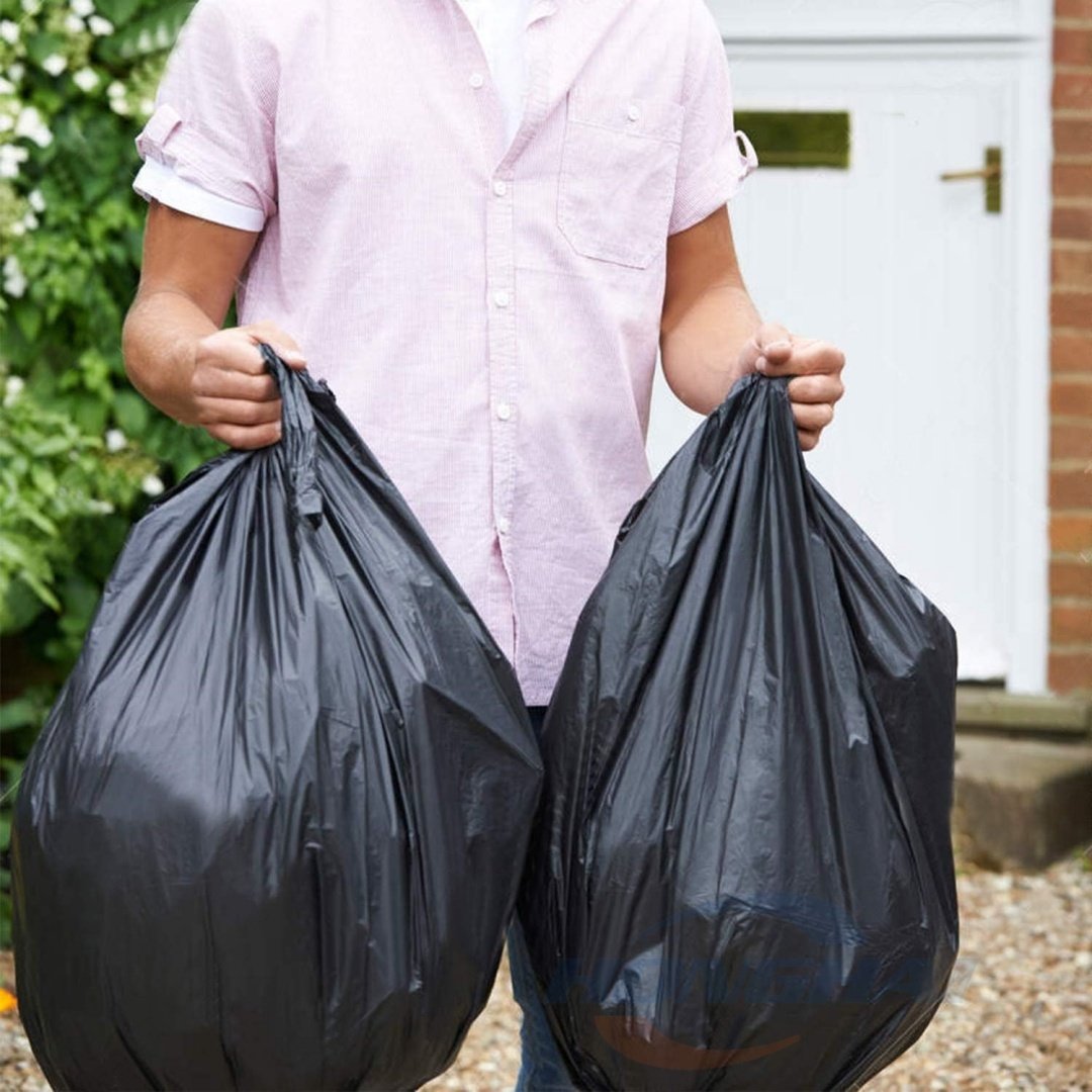 65 Gallon large Black Heavy Duty Trash Can Liners,Trash bags Garbage Bags for Indoor and Outdoor,High-quality Liner Bags 47X51IN