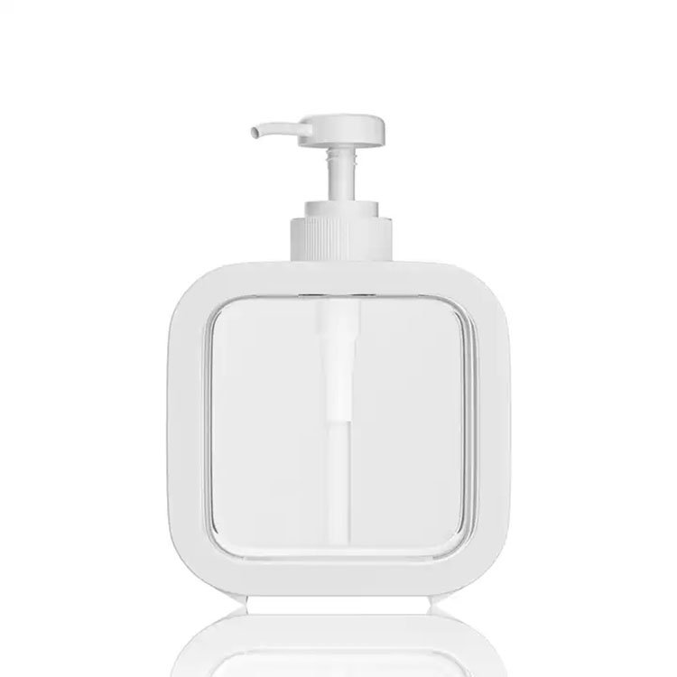 Borui Customized Label Color Cosmetic 300ml 500ml Plastic Square Liquid packaging PET shampoo and conditioner Pump Bottle