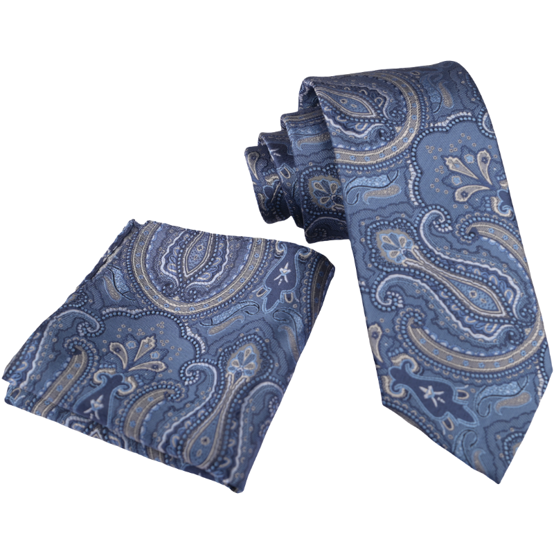 Wholesale Fashion Design Embroidered Custom Polyester Tie Large Scale Flower Neck Tie and Handkerchief 150 cm