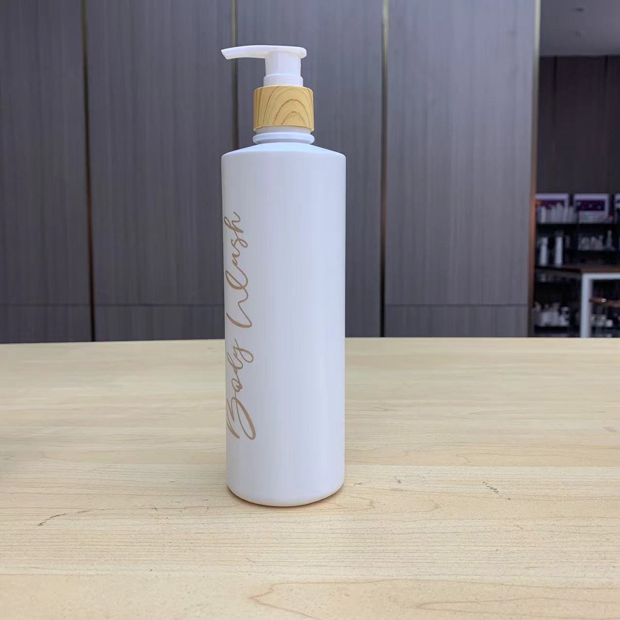 250 500ml 1L custom plastic shampoo bottle with lotion pump empty bottle for skin and hair lotion empty hdpe plastic bottles