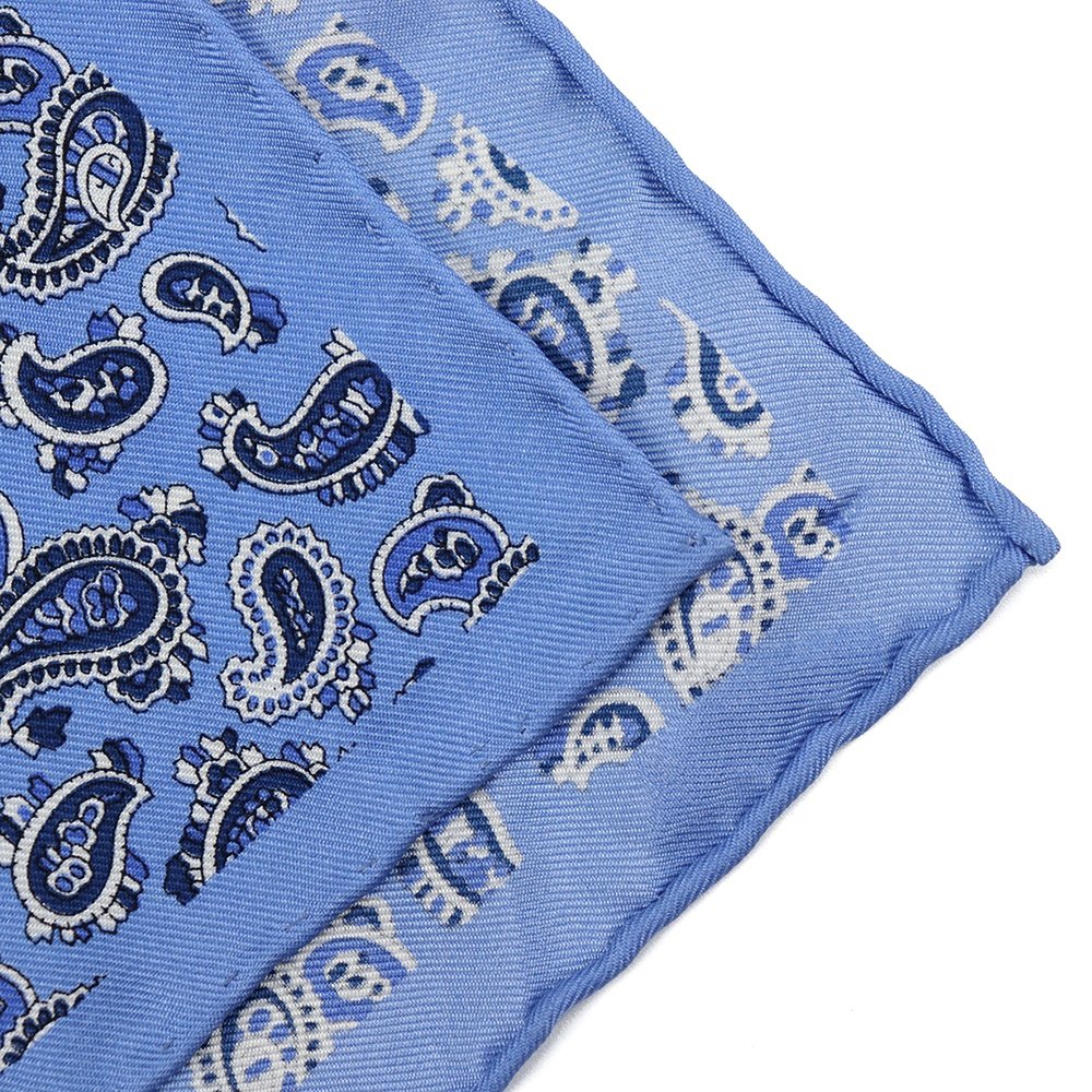 Vintage Luxury Mens Real Silk Handkerchief Multicolor Optional Screen Printing Paisley Handkerchiefs