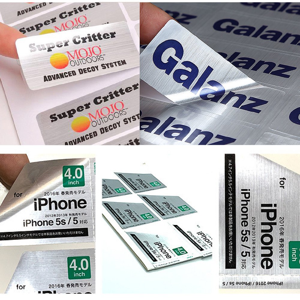 Printable waterproof Vinyl Sticker Paper A4 size Sheets self adhesive brushed silver label