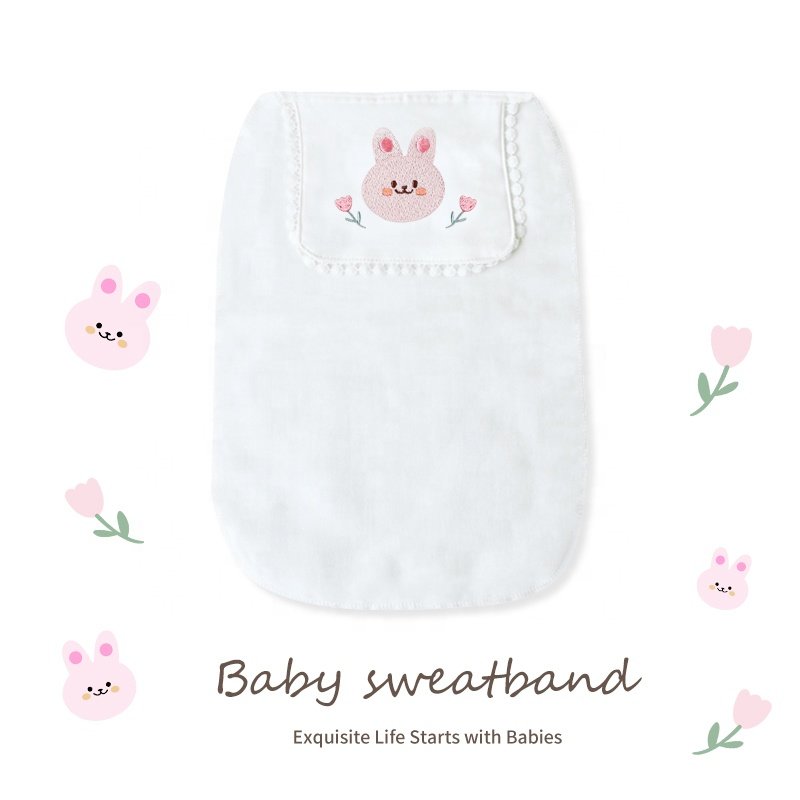 Cartoon baby sweat-absorbent towel children's cotton kindergarten boys and girls embroidery pad back baby items sweat towel