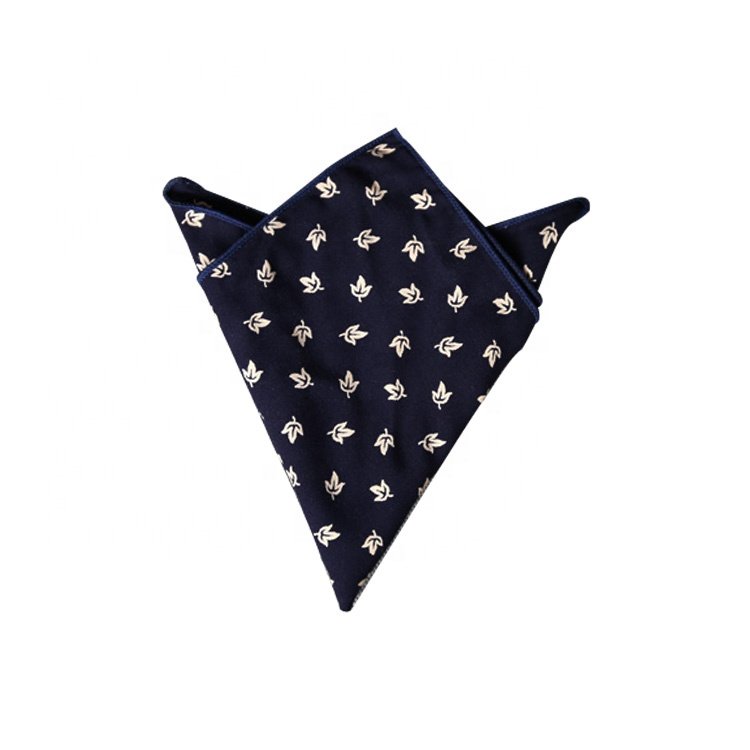 Original Vintage Floral Handkerchief Square Pocket Towel in Embroidered Cotton Silk Jacquard Style for Babies and Christmas