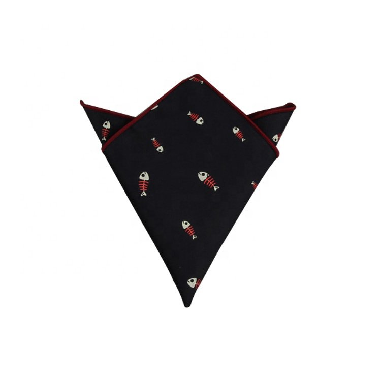 Original Vintage Floral Handkerchief Square Pocket Towel in Embroidered Cotton Silk Jacquard Style for Babies and Christmas