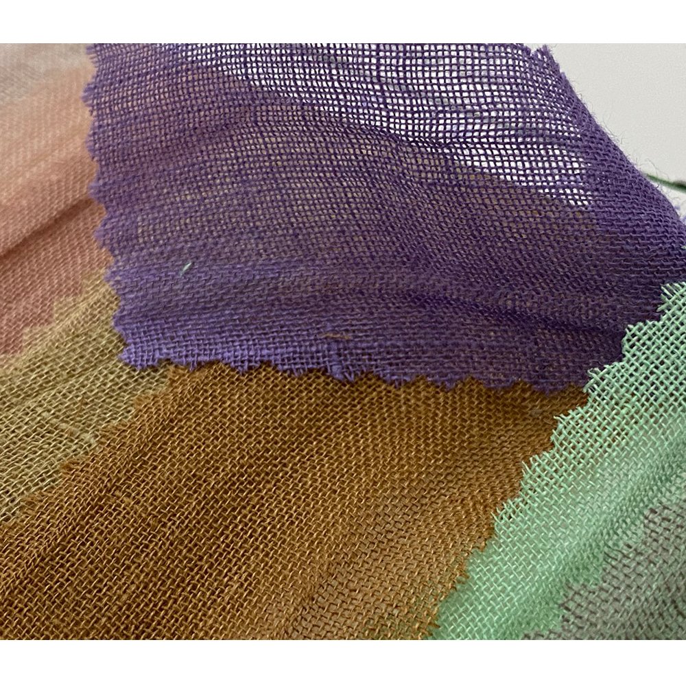 new plain dyed Chinese linen ramie washed for summer garment Ramie wrinkle dress woven fabric thinner hemp 108gsm weight