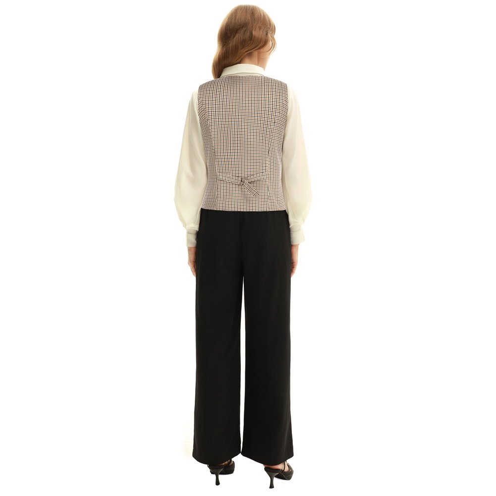 OEM Vintage Double Breasted Deep V-Neck Handkerchief Hem Women'S Clothing Waistcoat Vest Coat