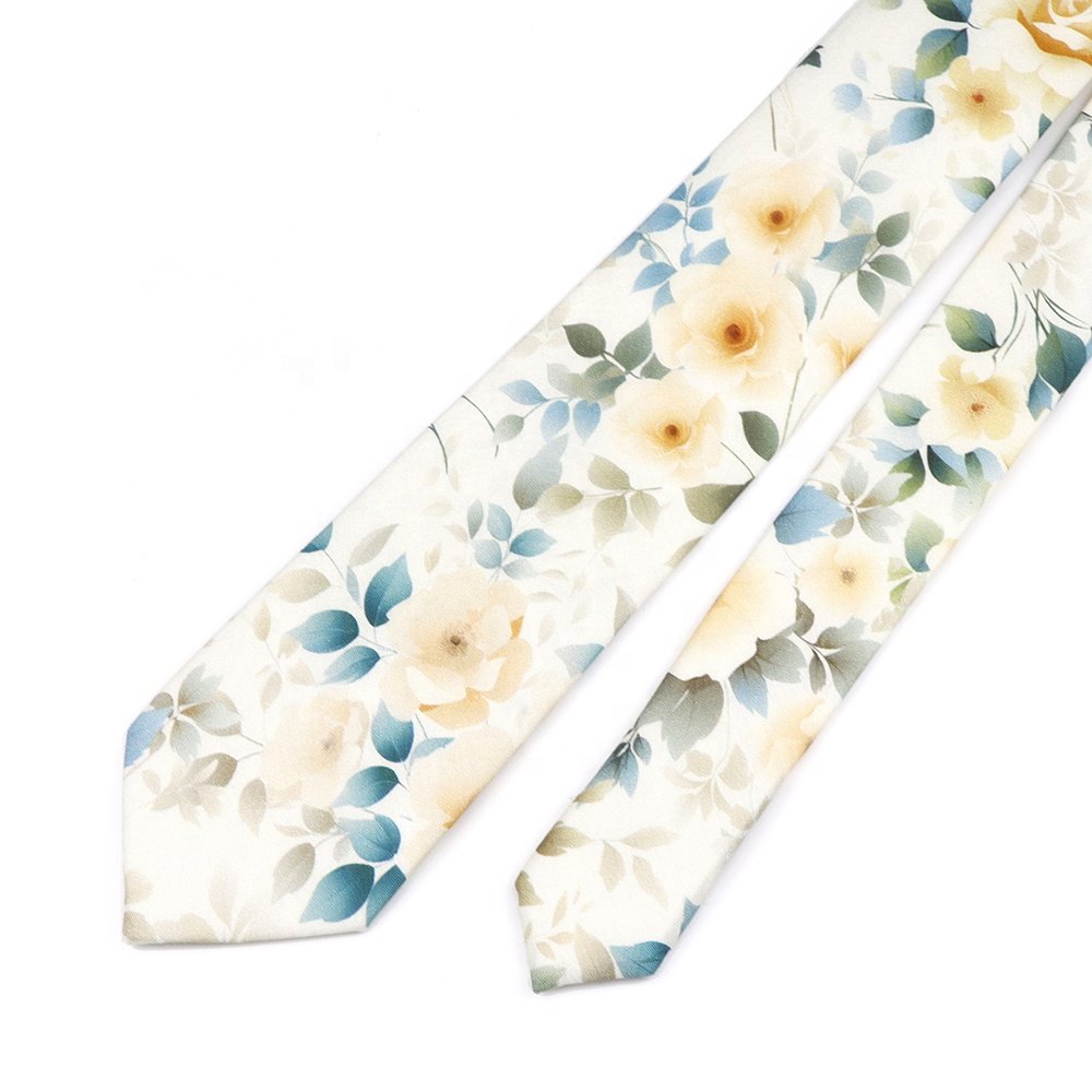 Fashion Top Hot 11 color Floral 6.5cm Necktie 100%Cotton sage Khaki Blue Pink Men Wedding Party Daily Suit Gift Cravat Accessory