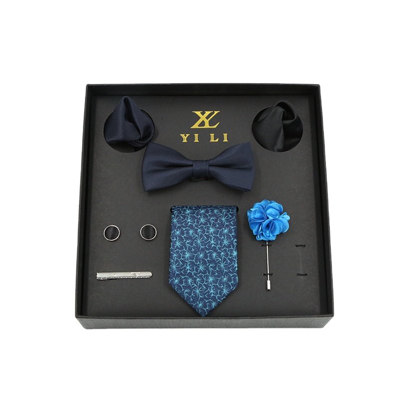 YiLi China Manufacturer Handmade Man Elegant Cravat Krawatte Tie Clip Set