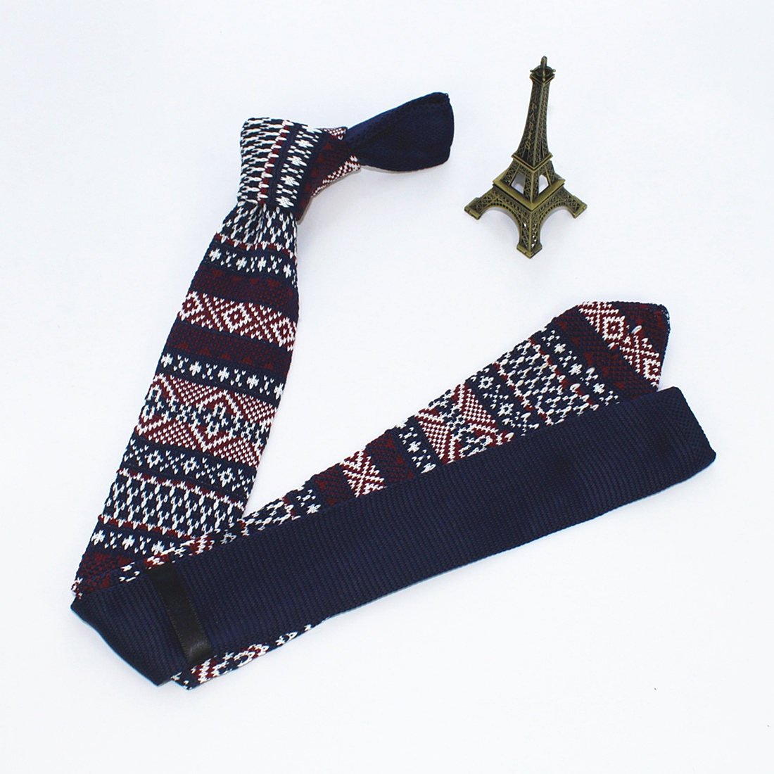 New Knitted Knit Leisure Plaid Pattern Ties Normal Sharp Corner Necktie Men Classic Woven Designer Cravat