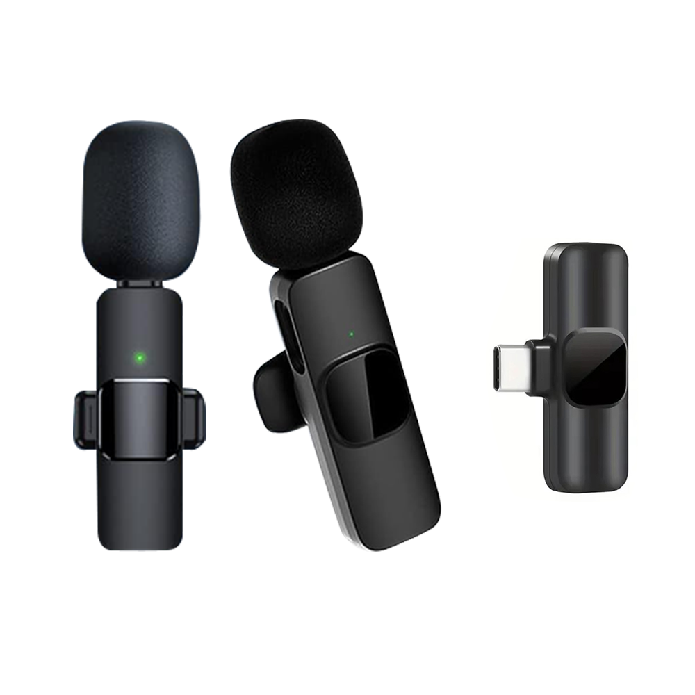 K9 Lapel Collar microfono lavalie micro tie cravate sans fil Type C Mic Microphone Lavalier Wireless Mic For phone