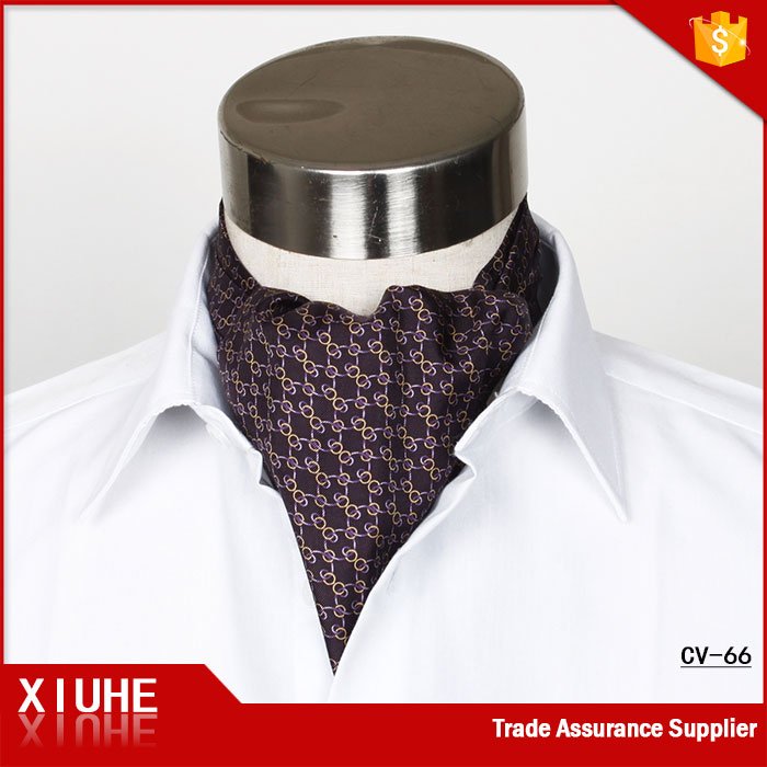 Great material fashion cravat tie men silk ascot cravats