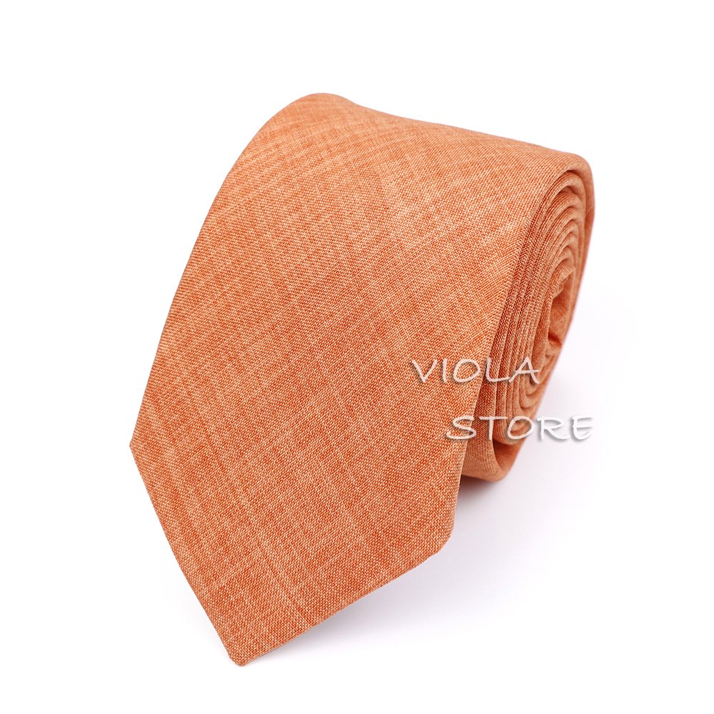 Hot New Solid 27 Color Quality Necktie 6.5cm Cotton Sage Pink Blue Orange Khaki Men Wedding Party Suit Tie Gift Cravat Accessory