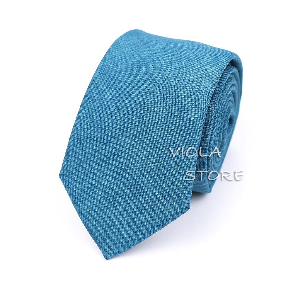 Hot New Solid 27 Color Quality Necktie 6.5cm Cotton Sage Pink Blue Orange Khaki Men Wedding Party Suit Tie Gift Cravat Accessory