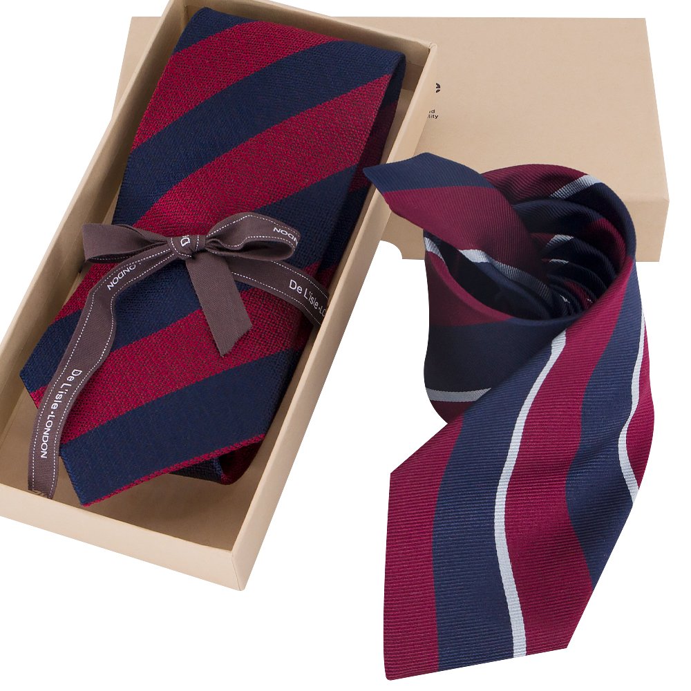 Hamocigia China Handmade Stripe Jacquard Woven Cravat Customize Men Silk Gift Tie Set