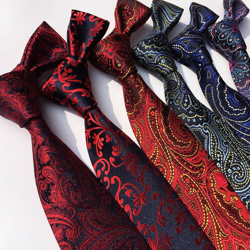 Shengzhou Custom Necktie Men Paisley Polyester Men's Floral Tie Silk Neckties Cravat Business