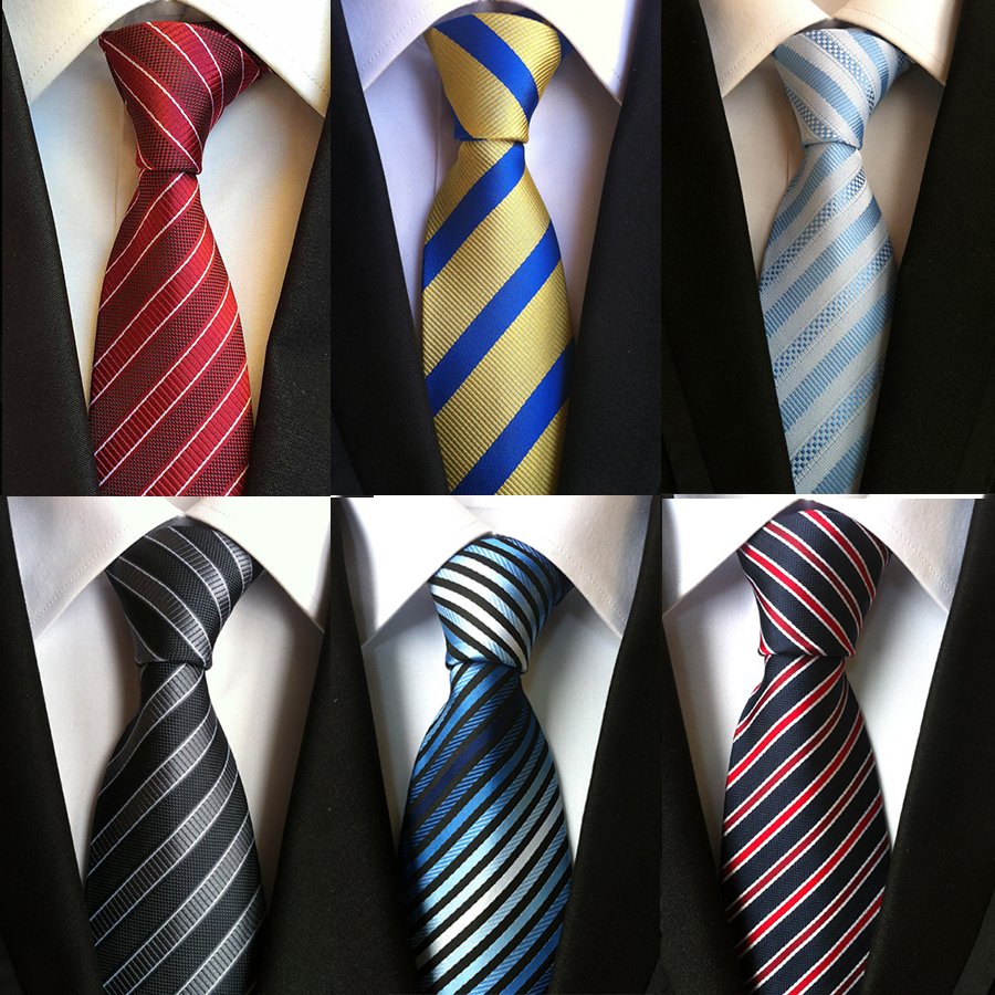 Custom High Quality Personalized Italian Silk Polyester Necktie Fabric Corbatas Woven Stripe Neck Ties Mens Tie