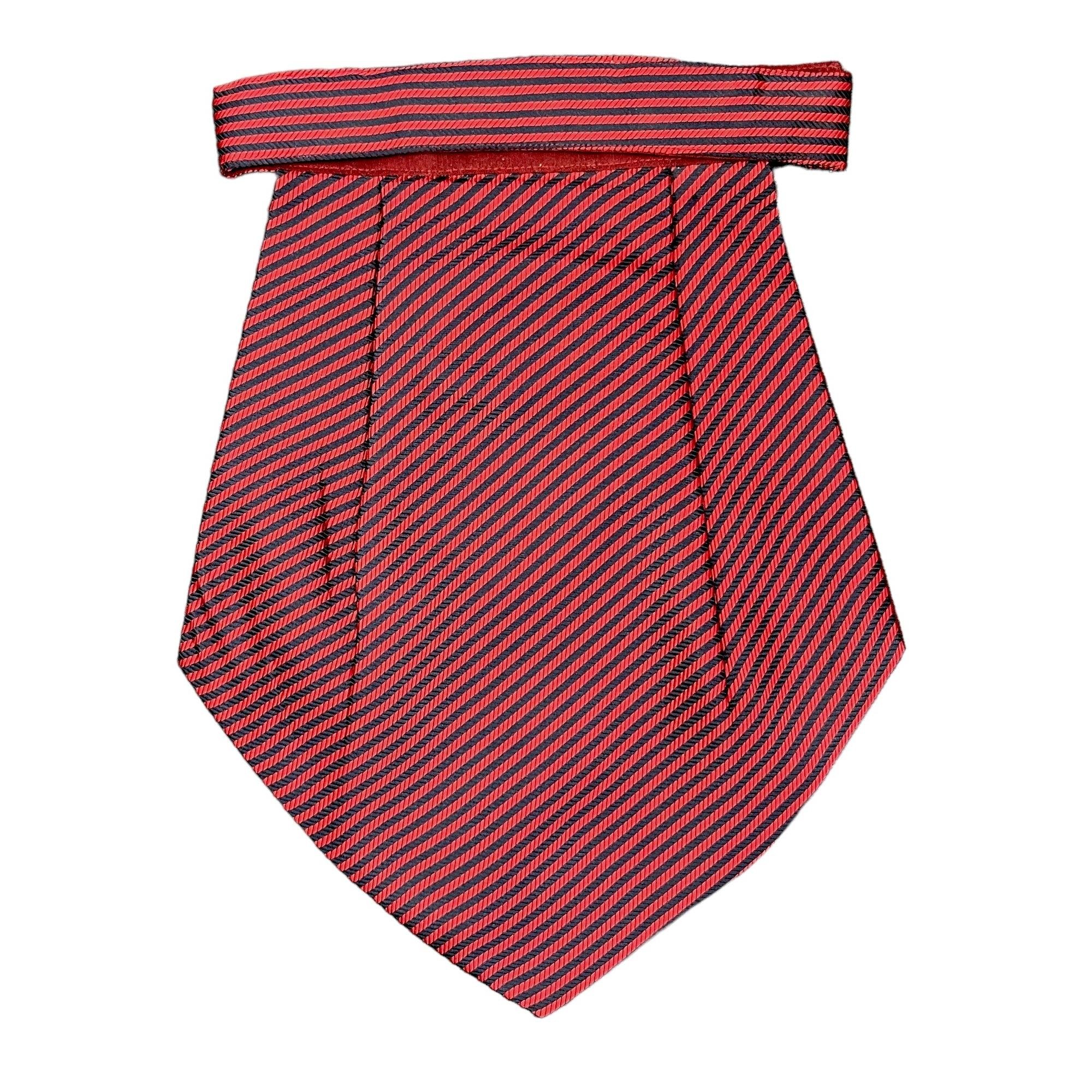 Red And Blue Pin Stripe Cravat Tie