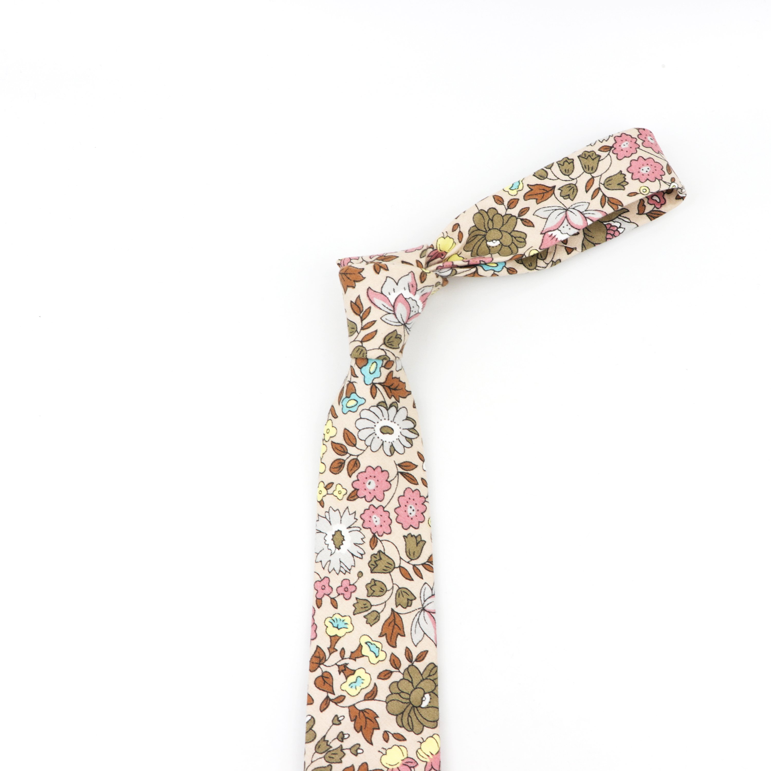 Flower Printed Necktie 7cm Width Cotton Tie Casual Fun Multicolor Ties Fashion Tree Personality Men's Cravat