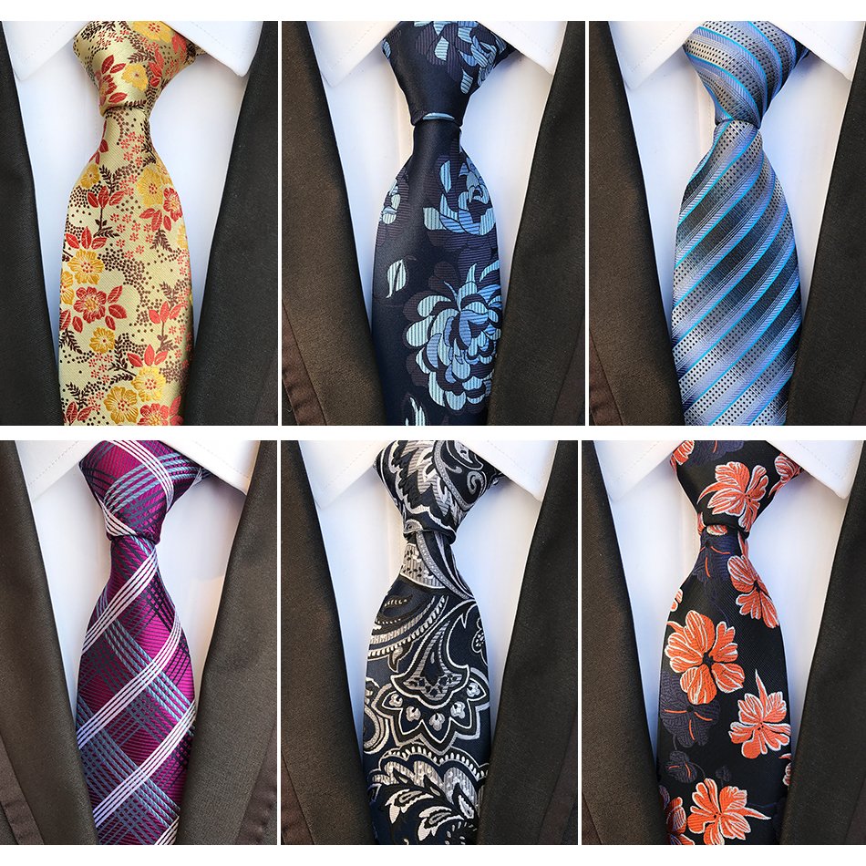 New Classic Floral Rose Blue JACQUARD WOVEN Silk Men's Tie Necktie 8cm (3.15inch) Corbatas