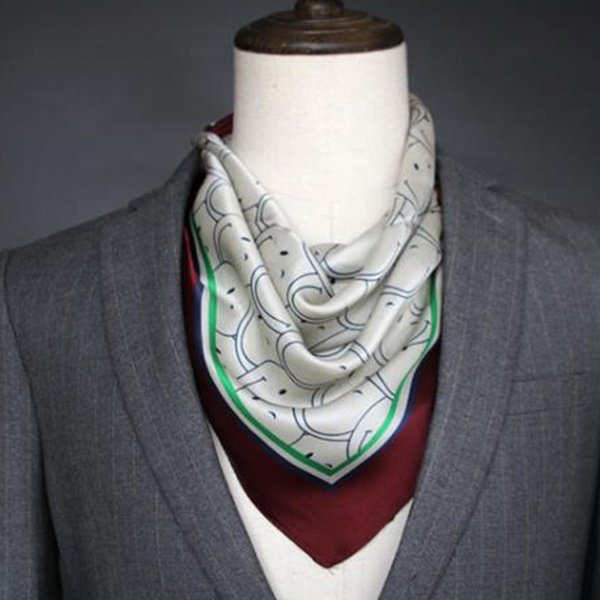 luxury custom mens suits square 100% silk business party ascot cravat tie