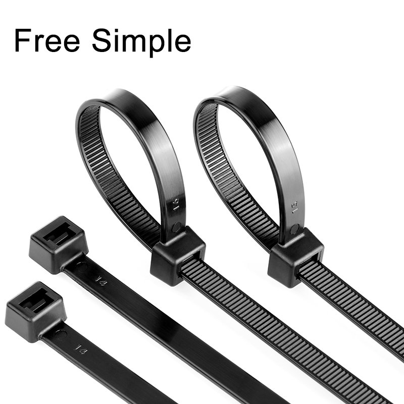 Wholesale Free Sample 100 Pcs Pack Strong Self-Locking Nylon 66 zip tie Cable Tie White Plastic cable ties Cravate zippée