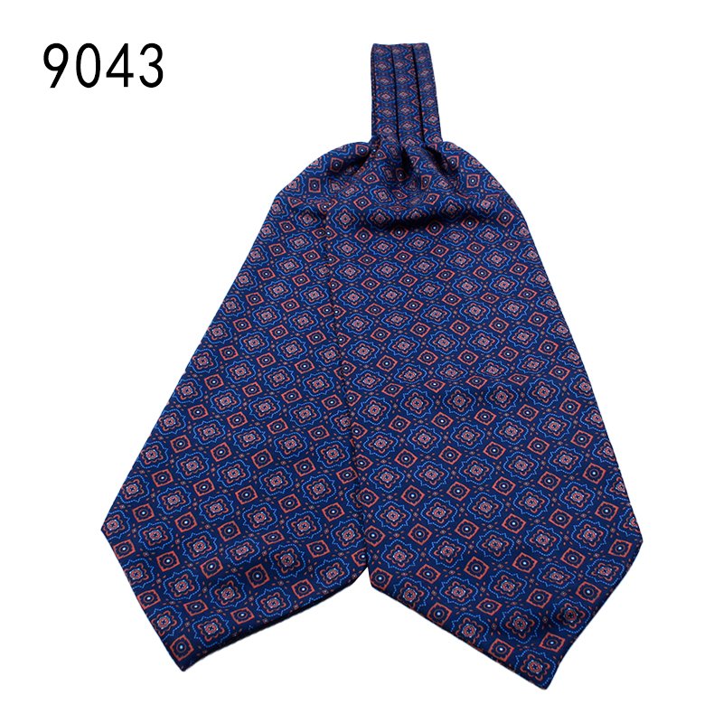 Wholesale fashion 100% polyester ascot tie cravat custom ties an ascot