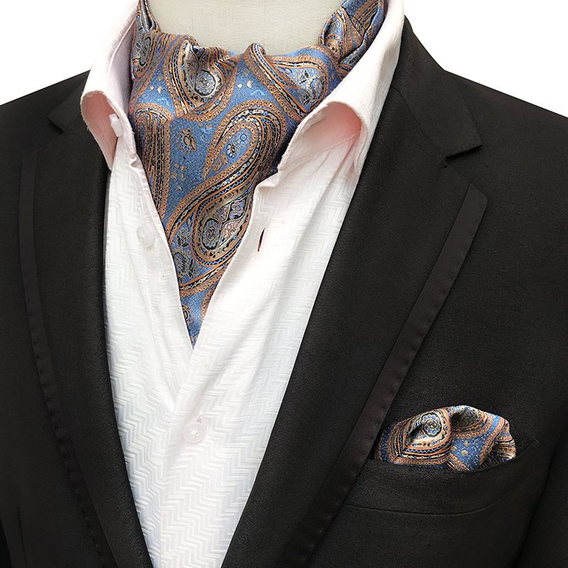 Male Accessories Paisley Cravate Homme Jacquard Woven Tie Scarf For Business Party