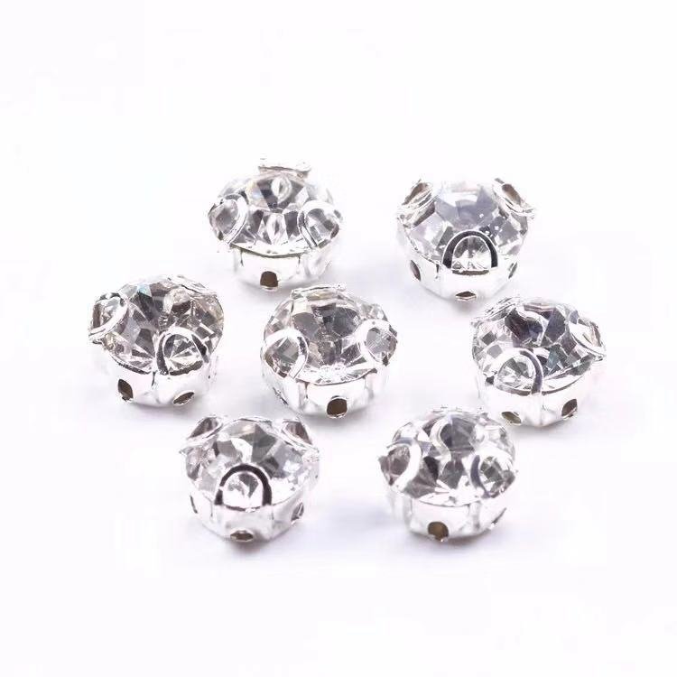 Wholesale 3d Anti Hook Glass Claw Diamond Round Zirconia Rhinestones Clothing Accessories