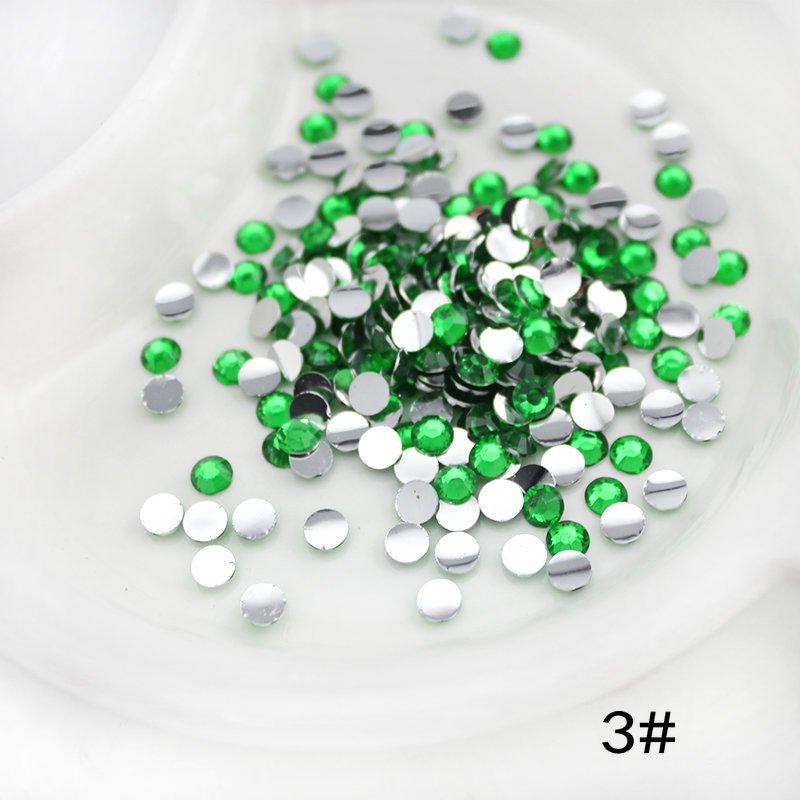 All Size Faces Multi Colored Colors Round Silver Base Resin Flatback Rhinestone for Bag Shoes Pants Decoration