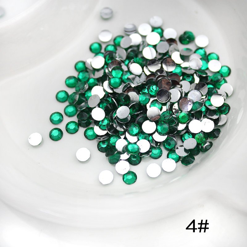 All Size Faces Multi Colored Colors Round Silver Base Resin Flatback Rhinestone for Bag Shoes Pants Decoration