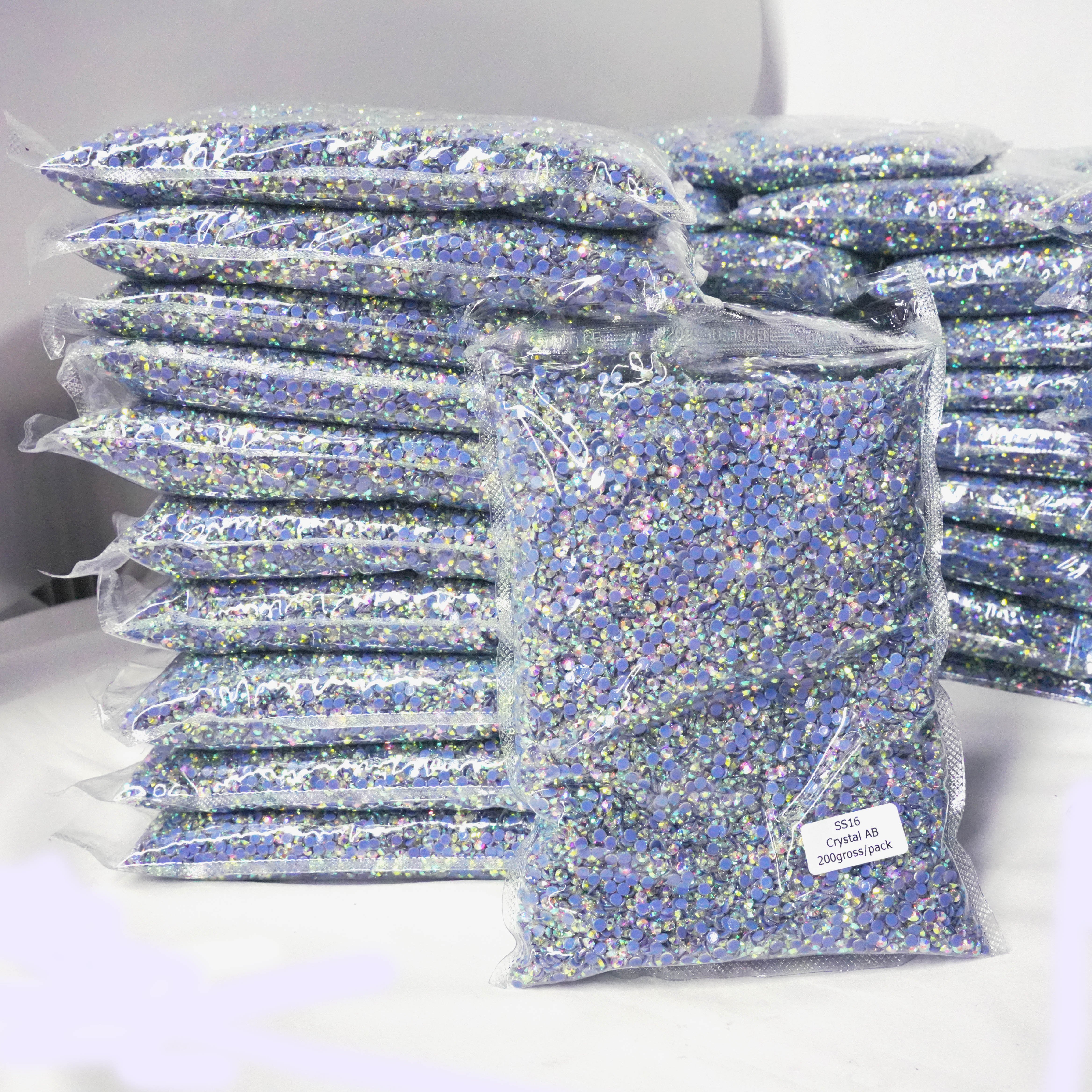 XULIN SS16 100gross/bag Crystal AB Flatback Hot fix Glass Rhinestones Big Bag Bulk For Dance Clothes DIY
