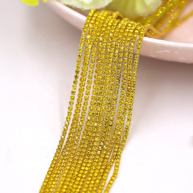 New Electrophoretic Rhinestones In Multi-Color Claw Chain Crystal Trim For Jewelry Making