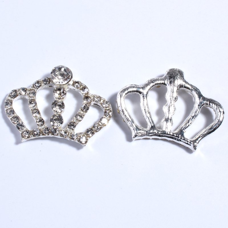 Bling Metal Alloy Flatback Rhinestone Buttons For Flower Centers Silver Gold Crystal Rhinestone Button For Wedding Invite