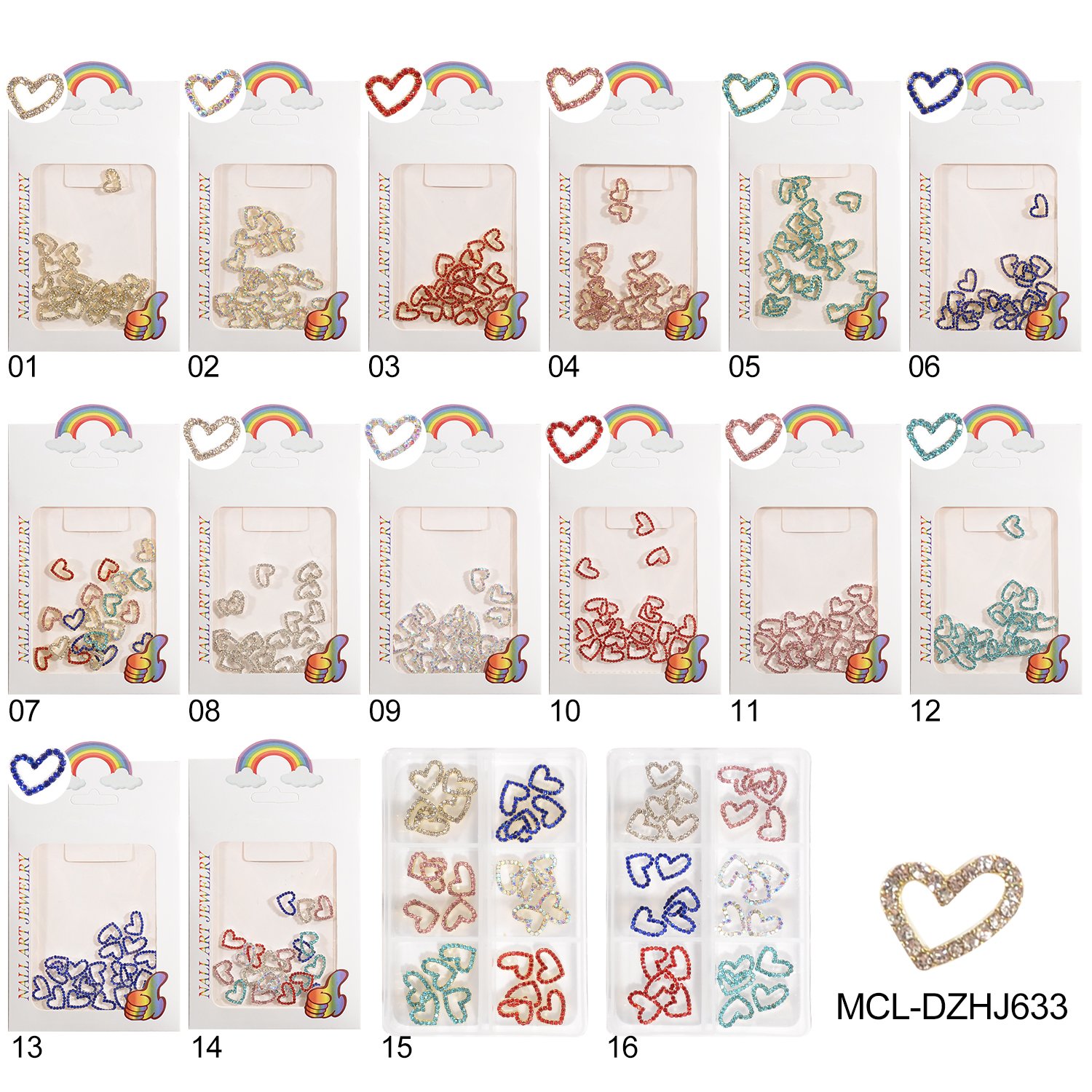 Sweet heart Valentine's Day Clear AB Rhinestone Metal Alloy High Heels Nail Charms DIY Valentine's Day Nails