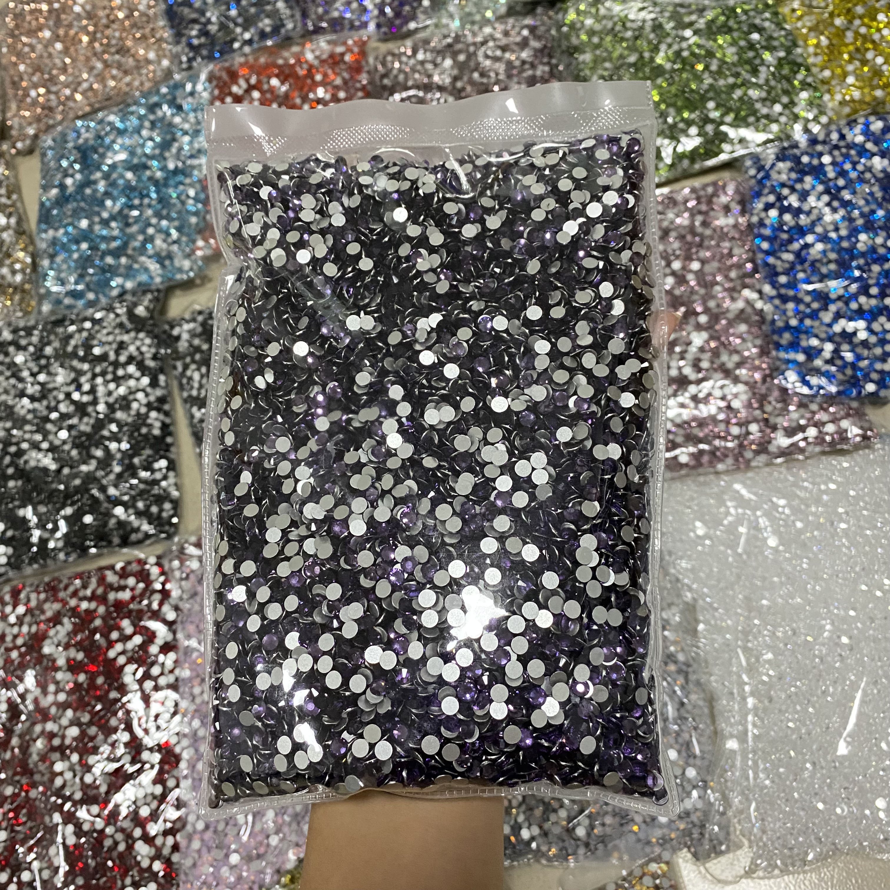 XULIN SS30 288pcs/bag Hyacinth Color Non Hotfix Loose Glass Rhinestone For Garment Accessories