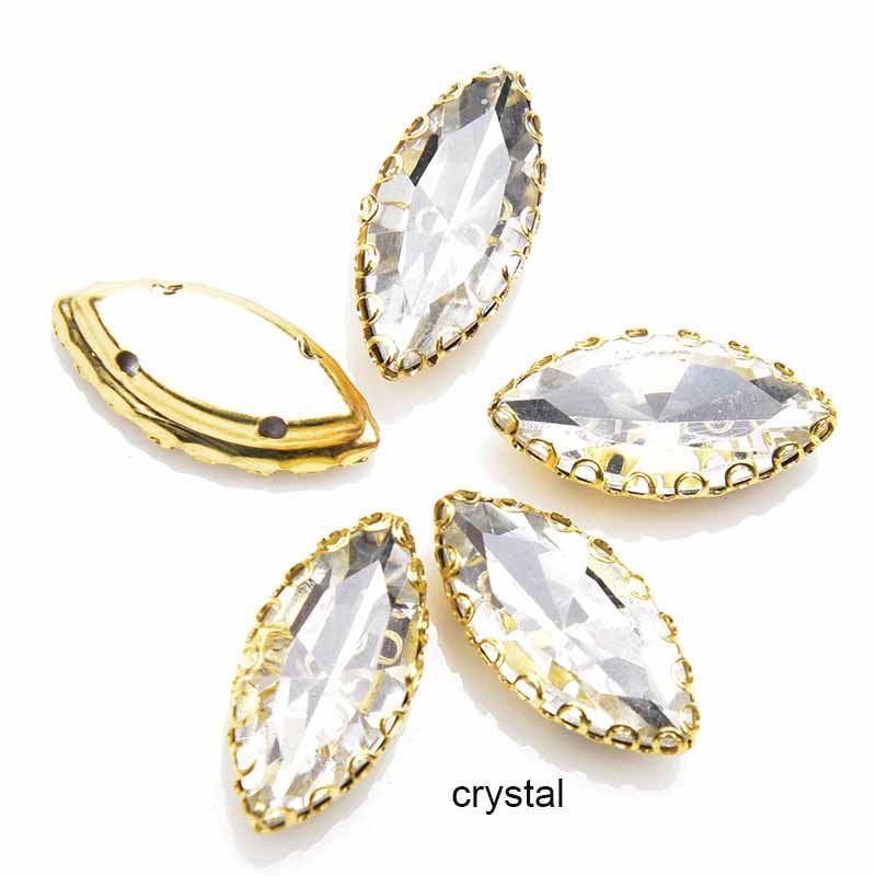 JFS028 Horse eye flower basket claw glass crystal hand sewn diamond no hook DIY clothing European embroidery