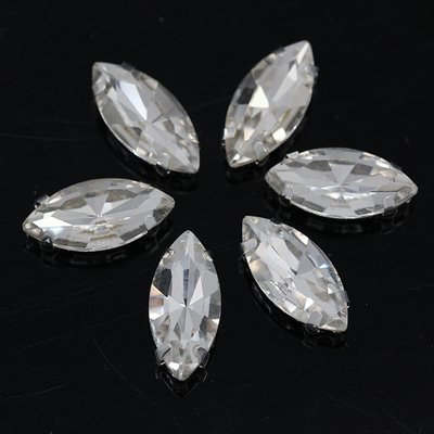 JC horse's eye four-corner 7*15mm claw flat back rhinestone hand sewn crystal DIY rhinestones clothing shoes bag accessories
