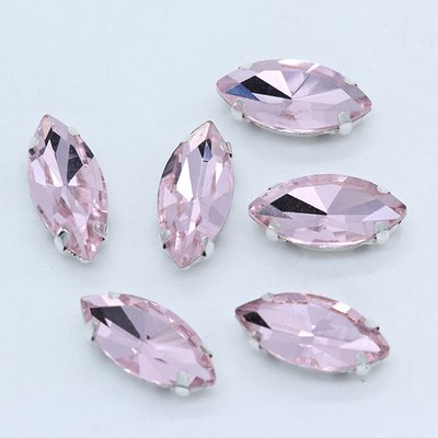 JC horse's eye four-corner 7*15mm claw flat back rhinestone hand sewn crystal DIY rhinestones clothing shoes bag accessories
