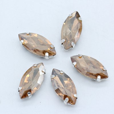 JC horse's eye four-corner 7*15mm claw flat back rhinestone hand sewn crystal DIY rhinestones clothing shoes bag accessories