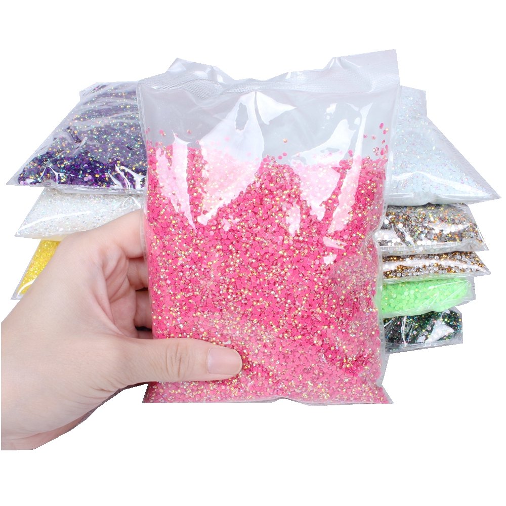 Clear AB Jelly AB Colors 100000pcs 2mm 3D Nail Gems Flatback Round Glue On Stones Resin Rhinestones For DIY Garment Decorations