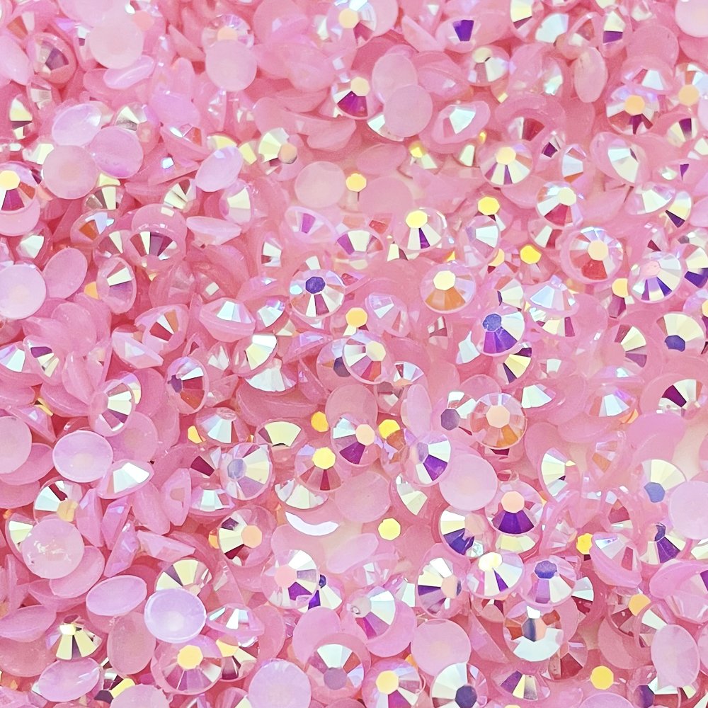 Yantuo Wholesale Small Bag 5mm/5000pcs Flat Back Jelly Bottom Resin Rhinestones Flat Back Rhinestone For Cat Pendant