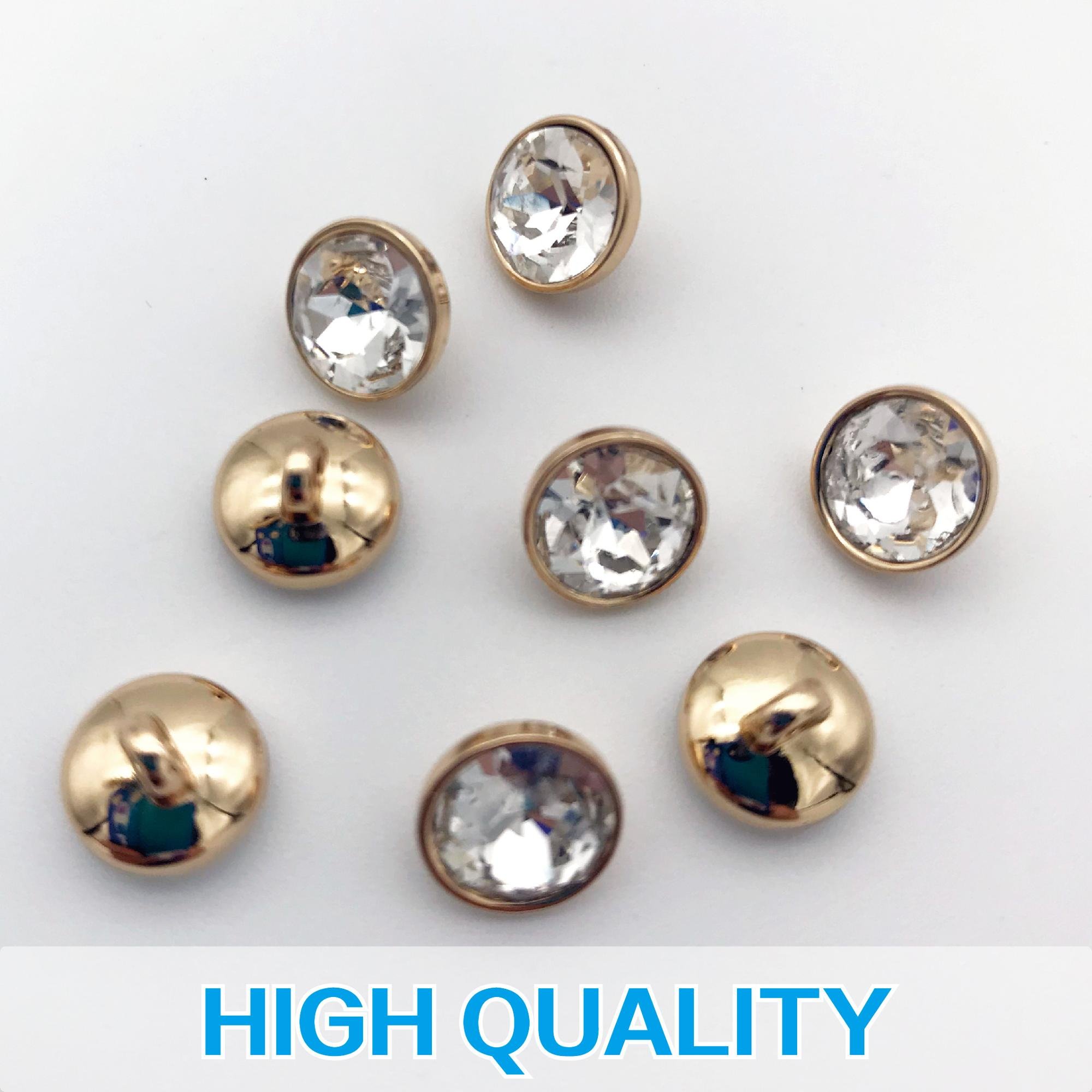 13.3mm Diamond shape rhinestone buttons with setting for garments